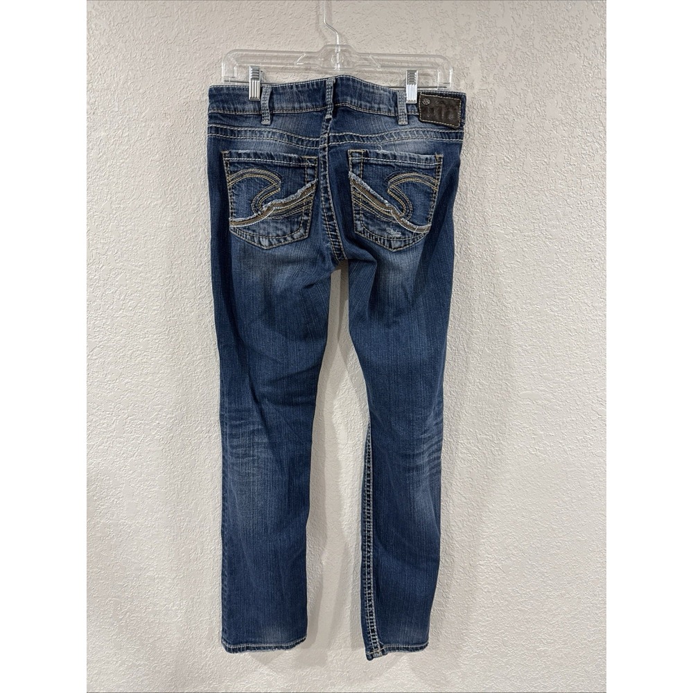 Silver Distressed Boyfriend Women's Jeans Sz 30
